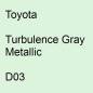 Preview: Toyota, Turbulence Gray Metallic, D03.